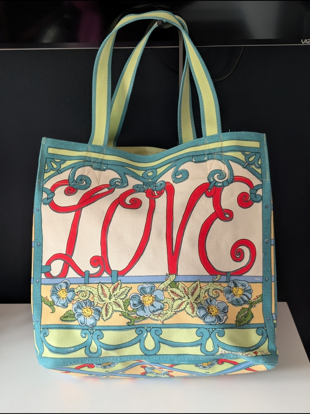 Brighton A Winter's Love Tom Clancy Canvas Tote NWOT